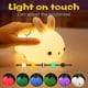 thumbnail image 2 of Luz nocturna LED para niños, lámpara táctil para bebé con luz nocturna de 3 m para dormitorio, lámpara de noche con interruptor amarillo (conejo), 2 of 5