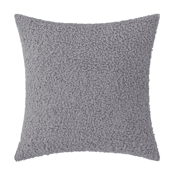 Sofa Vama Ropa de Cama Funda de cojín decorativa de imitación rizada, suave y con cremallera, acogedora, para el hogar, la sala de estar, el sofá, el dormitorio, la cama. for Navideño