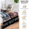 thumbnail image 6 of Custom Blankets with Photos and Text Personalized Flannel Throw Blankets Customized Memorial Blanket Gifts for Adult Couple Family Wedding Christmas Birthday Valentines Day Black 50"x40", 6 of 6