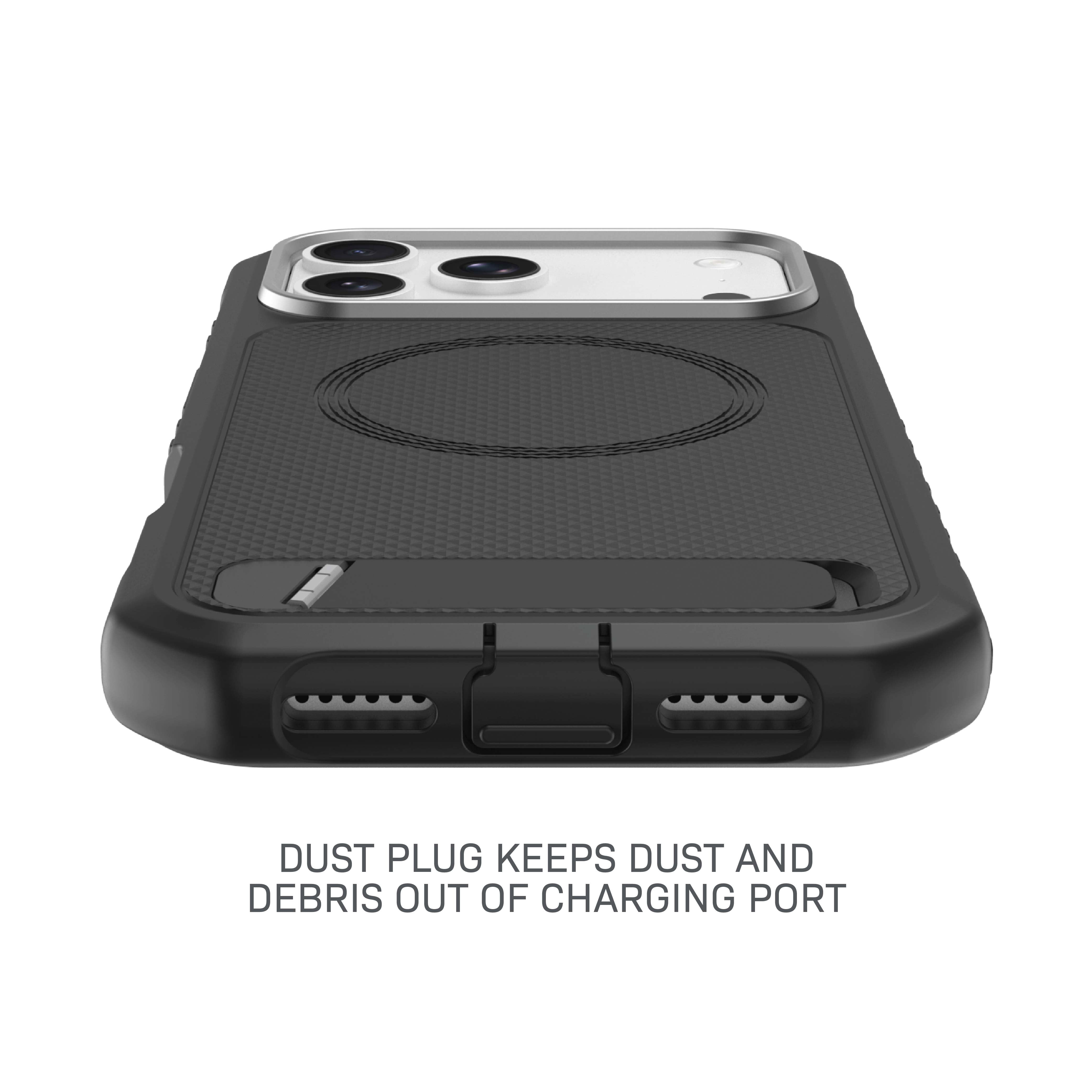 Body Glove Rugged Phone Case with Kickstand for iPhone 18 Pro / 17 Pro, MagSafe Compatible - Black