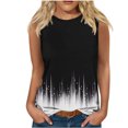 thumbnail image 2 of Women's Summer Tank Tops Loose Fit Crew Neck, Casual Sleeveless Shirts Lightweight Printed S-2XL, 2 of 4
