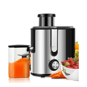 Masticating Juicer Extractor with Dual Speed Control - Centrifugal Juicer with Anti-drip Design (Black)