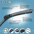 thumbnail image 6 of Erasior 22 in & 22 in Windshield Wiper Blades Fit For Porsche 911 1999 22"&22" Premium For Car Front Window, J U HOOK Wiper Arm (Pack of 2), ER1842LA, 6 of 7