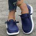 thumbnail image 3 of Rokment Wide Width Slip on Loafers Walking Shoes for Women 2026 Spring Fall Cordurory Comfy Nursing Work Driving Tennis Fashion Sneakers Blue Size 8.5, 3 of 7