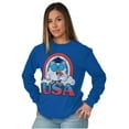 thumbnail image 4 of Tootsie Mr Owl American Patriot USA Unisex Plus Size Long Sleeve Shirt Brisco Brands 2X, 4 of 5
