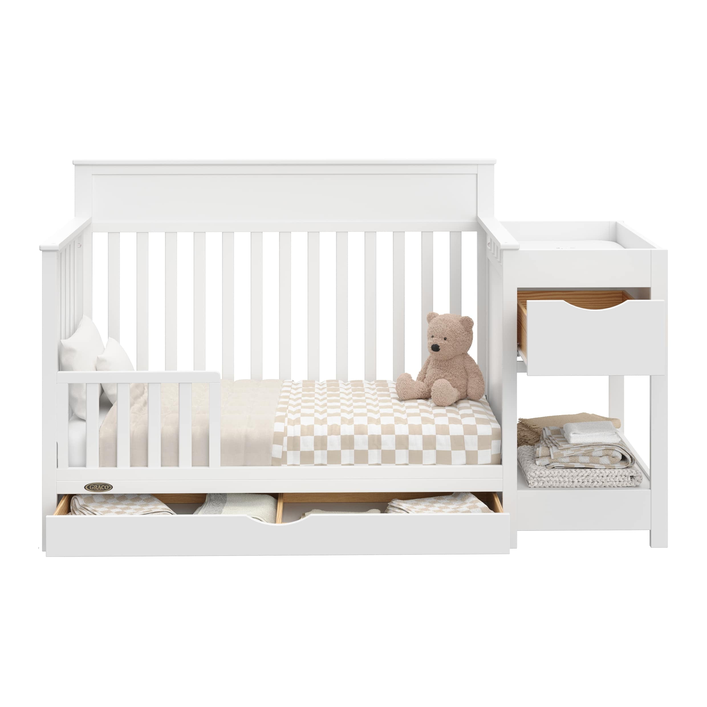Graco Shiloh Convertible Baby Crib and Changer, White