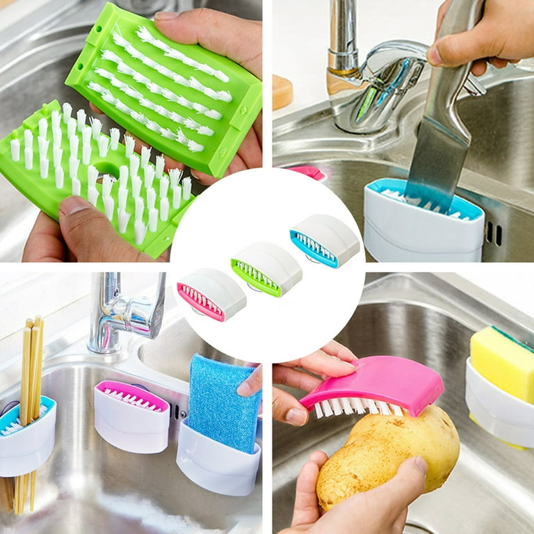 Warkul Kitchen Washing Brush Blade Knife Cleaner Chopsticks Cutlery  Cleaning Brush Double-Sided Knife Scrubber 2023 New (Random Colors)