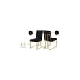 thumbnail image 2 of Meridian Furniture Pierre 19.5"H Velvet Dining Chair in Black (Set of 2), 2 of 5