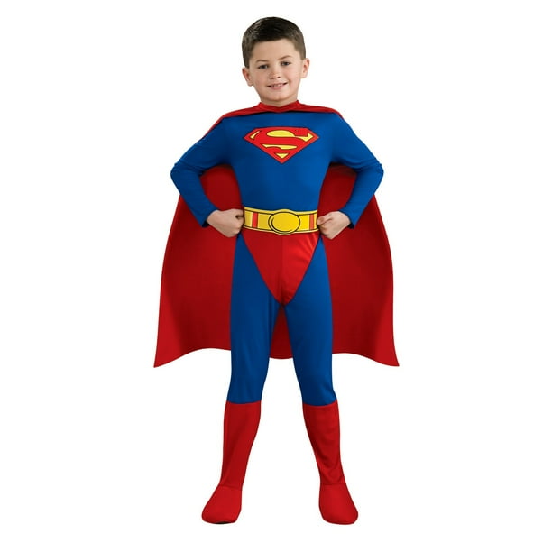 Superman - Disfraz Diseño Logotipo para Niños/Niñas (Rojo, Azul)