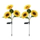 thumbnail image 2 of Xihbxyly Luces de Jardín de Girasol, Diseño Floral Led para Exteriores, Tallos y Hojas Ajustables, Resistentes a La Intemperie, Decoración para Patio, Camino, Activación Nocturna Automática, Paquete, 2 of 7