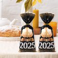 thumbnail image 4 of Bolsa de caramelos de oro negro con forma de globo navideño con diamantes, bolsas de Navidad, decoración navideña para el hogar 2024, feliz año nuevo 2025, 4 of 6