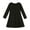 Black, variant on Hinvhai Toddler Baby Girls Cotton Tunic Dress Long Sleeve Casual Solid Fall Winter Crew Neck A Line Shirt Dresses Purple 11 Years