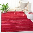thumbnail image 3 of SAFAVIEH Rag Fergal Striped Cotton Area Rug, Red/Multi, 3' x 5', 3 of 12