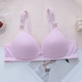 thumbnail image 2 of LLYWEY Womens Push up Bras - Trendy 2025 New Snap Button Open Front Wireless Bras Soft Cup Breathable Lace Padded Bralette, 2 of 5