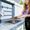 thumbnail image 4 of Outsunny Wooden Potting Bench, Outdoor Potting Table with Storage Cabinet, Storage Shelves, Sink, Water Tap for Backyard, Patio, Balcony, Gray, 4 of 10