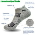 thumbnail image 3 of Lavencious Cushioned Low Cut Sport Ankle Athletic Socks for Men, 6 Pairs, Fit Men Shoe Size 7-12(Black Gray White), 3 of 5