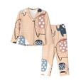 thumbnail image 1 of Balery Cute Ink Drawn Elephants Conjunto de Pijama con Estampado para Mujer, Conjunto de Dos Piezas con Manga Larga, Ropa de Dormir Suave con Bolsillos, Pijamas Cómodos-XX-Large, 1 of 7