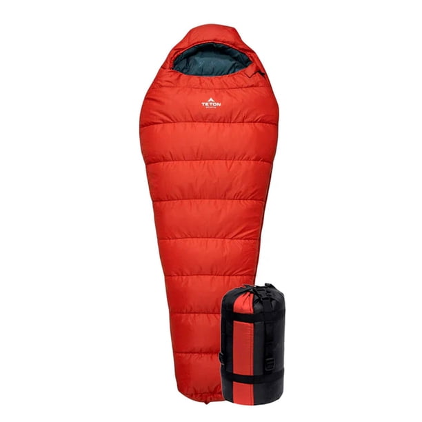 Saco de Dormir Tipo Momia Teton Sports LEEF Regular 20°F (-6°C) Rojo