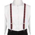 thumbnail image 2 of INSPIRE CHIC Unisex Elastic Y Shape Adjustable Printed Suspenders Red 79 x 2.5cm/31 1/8 x 1 inches, 2 of 5