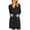 Black, variant on Chbgutlmr Robes for Women Knee Length Lightweight Bathrobe Long Sleeve Ribbed Knit Nightgown with Pockets