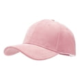 thumbnail image 2 of Solid Suede Fabric Baseball Cap, ZDNIXIAN Adjustable Unisex Six Panel Curved Brim Dad Hat, Soft Casual Plain Baseball Hat, One Size, 2 of 9