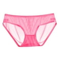 B91xZ Womens Bikini Panties Stretch Lace Hipster Panties,L Hot Pink