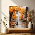 thumbnail image 6 of Qisvanset Autumn Park Street Lamp Canvas Wall Art 15.75x11.81 Inches, 6 of 8