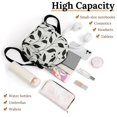 thumbnail image 3 of Elegant Black Leaf Pattern Small Backpack Cute Mini Backpacks For Woman Lightweight Daypacks, 3 of 8