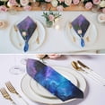 thumbnail image 2 of Blue Purple Sky Cloth Napkins, Abstract Modern Stars Space Washable and Reusable Dinner Napkins Set of 4, Table Napkin for Kitchen Party Birthday Wedding Hotel Housewarming 20"x20", 2 of 8