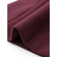 thumbnail image 5 of INSPIRE CHIC Women's Single Breasted Pea Coat Long Sleeve Winter Warm Coats Stand Collar Belted Overcoat Work Office Outerwear M Purple, 5 of 6