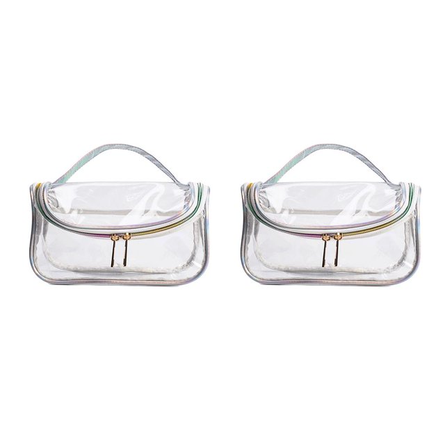 QualitChoice Pattern Cosmetic Bag Convenient Women Storage Handbag Carrying Pouch Holding Container Travel Makeup Organizer Type 5 2Set
