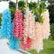 thumbnail image 2 of Flores artificiales de glicina, guirnalda colgante de glicina falsa, cadena de flores de seda sintética para arco de boda, ceremonia, fiesta, jardín, hogar, decoración de fondo., 2 of 8