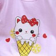 thumbnail image 4 of Toddlers Kids Girls Boys Summer Clothes 2T 3T 4T 5T 6T 7T Kids 2 Pcs Short Sleeve Graphic Tees and Stretch Shorts Set Kaprioy, 4 of 5