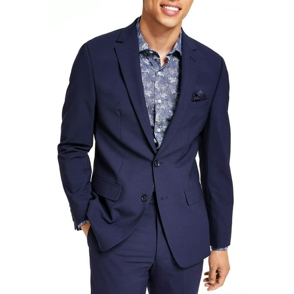Bar III Mens Slim-Fit Solid Blazer 44 Regular Blue Sport Coat - NWT $295