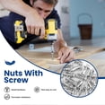 thumbnail image 5 of 20 Pcs Jack Nuts Car Metal Screw Petal Nuts with Screw for Hollow Wall Iron Skin, 5 of 5