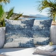 thumbnail image 4 of Abstract Mottled Texture Outdoor Pillow Covers Pack of 2 Blue Gary Stitching Waterproof Throw Pillow Covers Decorative Cushion Cases for Patio Garden Tent Balcony Couch 20x20 inch, 4 of 8