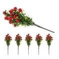 thumbnail image 2 of 6 ramas de cerezo artificiales, tallos de cereza roja falsos para decoración del hogar, simulación de fruta roja para fiestas, decoración de escritorio y arreglos florales, 2 of 7