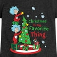 thumbnail image 3 of Cat in the Hat - Christmas Is A Family Thing  - Toddler And Youth Girls Short Sleeve Graphic T-Shirt, 3 of 6