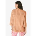 thumbnail image 2 of Roaman's Women's Plus Size Pointelle Pullover Sweater, 2 of 3