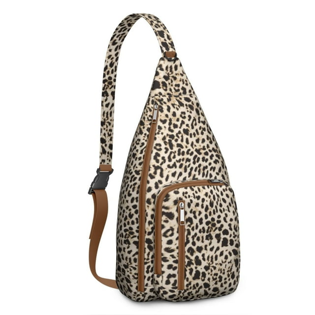 Cheetah Sac à Dos à Bandoulière - Design Léopard Tropical, Sac Compact et Léger pour Essentiels