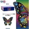 thumbnail image 5 of Puzle de madera HUOGUO con forma de mariposa para adultos y niños, 5 of 5