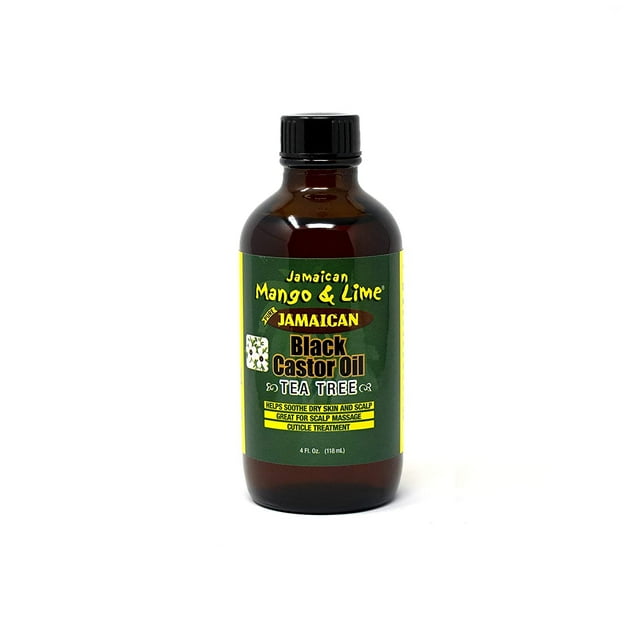 Aceite de ricino negro de mango y lima jamaicano (árbol de té) 4 oz