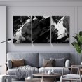 thumbnail image 3 of 3 Piece Abstract Wall Art Black and White Paintings Minimalist Wall Decor Graffiti Poster Modern Artwork Picture HD Canvas Print,Framed for Living Room Bedroom Bathroom, 12"x16"x3 Panels, 3 of 7
