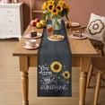 thumbnail image 2 of Sunflowers Table Runner 60 Inches Long Farmhouse Dress Scarves, Classic Bee You Are My Sunshine Black Dining Tablerunner for Coffee Table/Kitchen Island/Party Décor, 13" x 60", 2 of 8