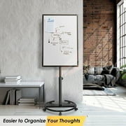 Maxtek Mobile Whiteboard ? 36 x 24 inches Portable Magnetic Dry Erase Board,3 x 2 Stand Easel White Board w/Flipchart Hooks for Home, Office, School Supplies(Black)