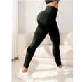 thumbnail image 4 of Kopltyrfg Scrunch Butt Lifting Leggings for Women Gym Seamless Workout Compression Leggings Tummy Control Butt Lift Yoga Pants Black L, 4 of 6