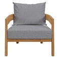 thumbnail image 4 of Brisbane Teak Wood Outdoor Patio Armchair Natural Gray EEI-5602-NAT-GRY, 4 of 8