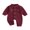 Red, variant on Baby Toddler Autumn Casual Corduroy Jumpsuit 0 3 6 9 12 Months Long Sleeve Lapel Solid Color Button Up Romper