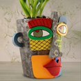 thumbnail image 4 of 2PCS Handmade Art Abstract Resin Flower Pot Fun Decorative, 4 of 5