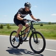 thumbnail image 2 of 26 Inch Mountain Bike Dual Suspension, 21-Speed Mountain Bicycle with Dual Disc Brakes, Steel Frame MTB Bike for Outdoor Trail Commuter, Black, 2 of 10